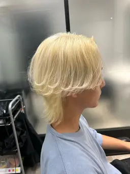 メンズカット&抜きっぱなしブロンド