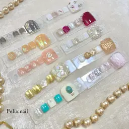 大人気♪毎回オフ無料◎フット《定額5本アート》