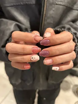 【他店オフ】持ち込みdesign🥂🖤 フルアートデザイン