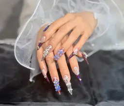 [ハンドネイル]   長さ出し10本アートパーツつけ放題