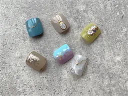 【お得なサンプルコース】オフ込み♡ ☆親指以外はワンカラーになります。丁寧なケア・ホットタオル付き♪マグネット+¥500