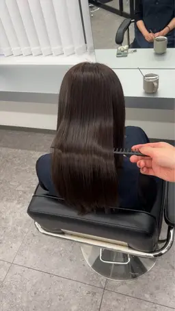 【ブリーチ毛でも対応】カット+うる艶髪質改善縮毛矯正+98%ダメージ減カラー+水分補給トリートメント