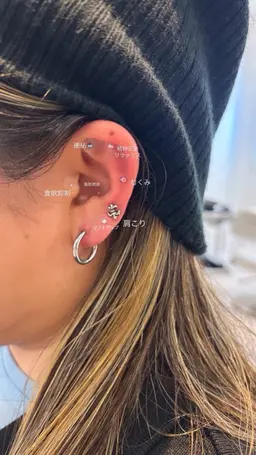 耳ツボジュエリー💎 100以上のツボが存在し、耳マッサージすることで血流が良くなり体質改善や不調緩和、美容をサポート♡