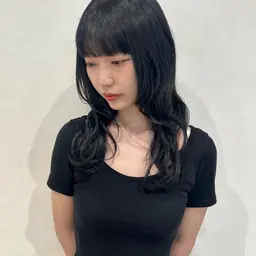 前髪カット+透明感カラー+髪質改善2stepトリートメント.⋆𝜗𝜚