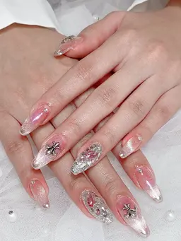 ✨チップ長さだし✨持ち込みシンプルデザイン🌟パーツ付け放題🌟