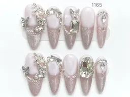 ⏰【時短施術】⏰魅力倍増✨現品プレミアムネイルチッププラン💅🌸上品な指先に変身！