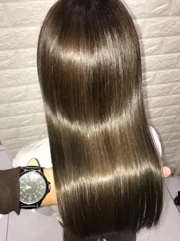 【次世代髪質改善メテオカラー】+oggiottoトリートメント+前髪カット、超音波トリートメント付き 艶髪 美髪 メテオ