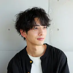 カット デザインメンズパーマ