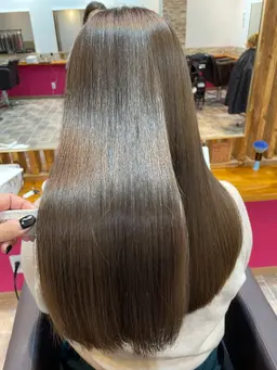【うる艶✨】トリートメント付き🙆‍♀️酸性ストレート+ケアカラー💗