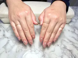 💗3週間以上経過・再来店様、ハードジェル、(他店)埋め尽くし⭐︎ワンカラー・ラメグラ オフ込み💗フィルイン施術