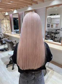 ❣️トリプルカラー❣️ケアブリーチ&ケアブリーチ&透明感カラー& ナノスチームトリートメント