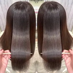 【🎄カラーのダメージが気になる方へ🎄】✨カット➕暗髪ワンカラー➕トリートメント✨️《超音波アイロンサービス》