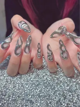 ジェルチップ長さ出し（１㎝まで）✖︎アート