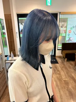 成人式前に✨カット＋ケアダブルカラー(ブリーチを使用したデザインカラー)