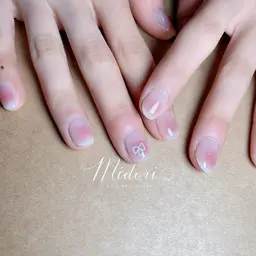 ✨チークネイル/カラーグラデーション★ジェルオフ無料サービス★パーツ2個付