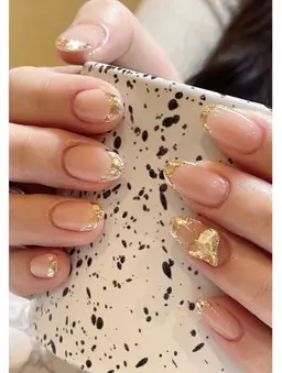 📀(オフ無し)ガラスフレンチ💿<<不動の人気デザイン>>🟪