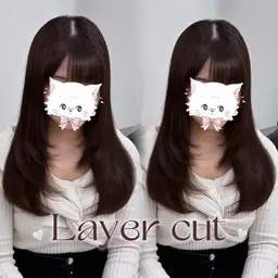 🎀¥0☑️1/27🤍21時限定】カットモデル🎀ボブ・レイヤーカット( シャンプー・ブロー込み )