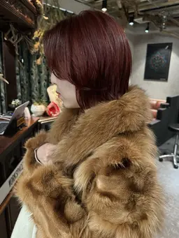 【🍎「ブリーチなしで赤髪にしたい方」🍎ワンカラー＋毛先整えカット＋艶トリートメント＋プチヘッドスパ付き】