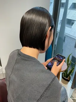 似合わせボブカット＋髪質改善ストレート