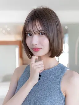 🫧似合わせボブカット＋コスメストレート＋艶tr🫧　【タッセルボブ】【ボリュームダウンパーマ】【髪質改善ストレート】