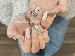 【チップ長さだし♡♡】"持ち込みデザイン"ジェルネイルやり放題☆パーツ1000種類つけ放題☆