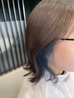 【🌈ポイントオシャレ🌈】イヤリングカラー(ブリーチ)➕全体カラー➕髪質改善トリートメント《土日➕500円》