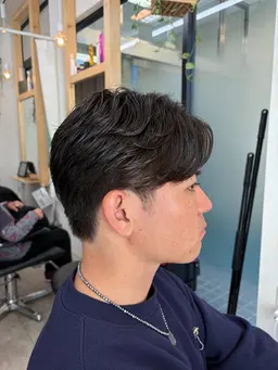 【⚡️メンズ限定！簡単セット⚡️】 カット＋ナチュラルパーマ／フェザーパーマ＋眉カット