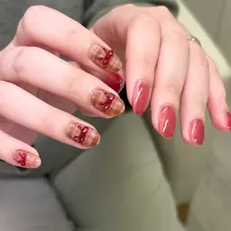 【選べるニュアンス系ジェルネイル】マグネット🧲フラッシュ📸インクネイル✒️うねうね🌀もやもや他