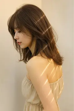 小顔に見える骨格補正カット➕透明感カラー✨🐶🌈♡