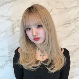 【韓国風ヘアにしたい方はこれ🤍】韓国カット+高保湿ナノケアスチームトリートメント🤍コテ巻き仕上げ付き🐾