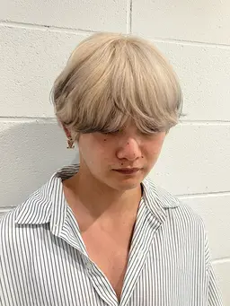 【ホワイトブリーチ】メンズハイトーンマッシュ✨