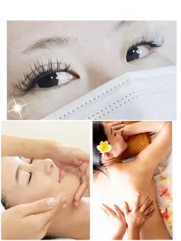 ボディオイルリンパマッサージ60分+フェイシャルマッサージ60分+シングルラッシュ120本​〜​(マツエク)
