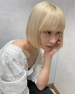 カット＋ダブルカラー(ケアブリーチ1回＋オンカラー)