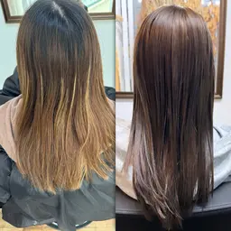 新導入ケアカラー、トリートメントのモデル