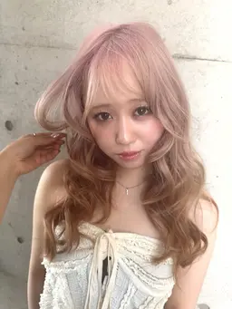 ハイトーンカラー+カット💘✨👩🏼ハイトーン/透明カラー/ダブルカラー/ベージュ/ミルクティベージュ