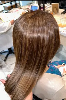 カット＋白髪ぼかしハイライト