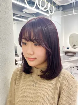 【✨美髪矯正✨】💙前髪縮毛矯正（顔まわりまで◎）➕全体カット💙/部分縮毛矯正/前髪ストレート/艶髪/顔まわりカット