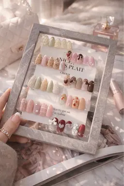 《hand》オフ無料／パラジェル無料　バレンタインネイル