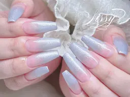 2月以降はこちら🤍オフありフルチップ長さだし❤︎ワンカラーorラメグラデーション