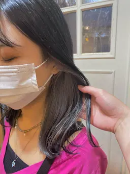 ‪꒰ Design color ꒱ イヤリングカラー（1ブリーチ＆透明感カラー）