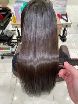 【🌟髪が柔らかく地毛級の仕上がりに🌟】髪質改善縮毛矯正＋2stepトリートメント　※再来の方+￥2000