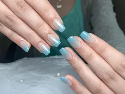 🍧チップ長さだしワンカラー/ラメグラデーション🍄