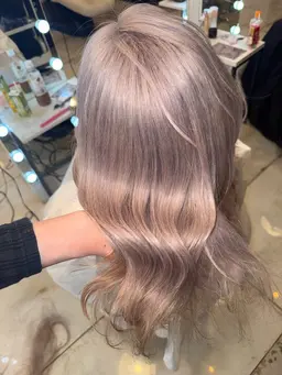 *❄️·̩͙ブリーチリタッチ➕ケアカラー➕2stepトリートメント【ハイトーン】原宿/リタッチ/透明感カラー