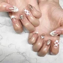 スカルプ150分アートし放題（オフなし）深爪可♡深爪矯正♡持ち込み、ニュアンス、ワンホン、ガラスフレンチ、韓国ネイルOK