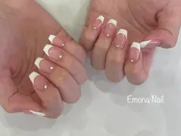 【ハンド】フレンチネイル(オフなし)ストーン別途/120分/ベースカラー不可