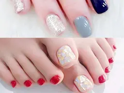 ★期間限定【ハンド＋フット】シンプルコースデザインは店内サンプルから！初回ソフトジェルオフ無料！パラジェルベース変更可！