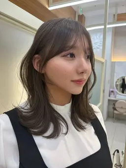 【🤍韓国式デジタルパーマ🇰🇷】くびれ外ハネミディアムにしたい方限定🙋♀️カット&トリートメント込み