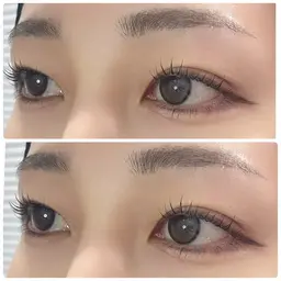【栄／眉毛＆まつ毛】アイブロウWAX＋束感まつ毛パーマ上／時短で垢抜け◎