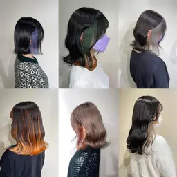 🤍インナーカラー🤍インナーホワイトカラー（ブリーチ2回）🤍ベースのカラーもついてます🤍