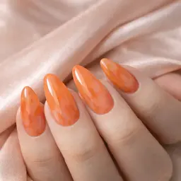 🍊ちゅるんオレンジニュアンスネイル✨韓国風透け感ワンホン春夏トレンド💅